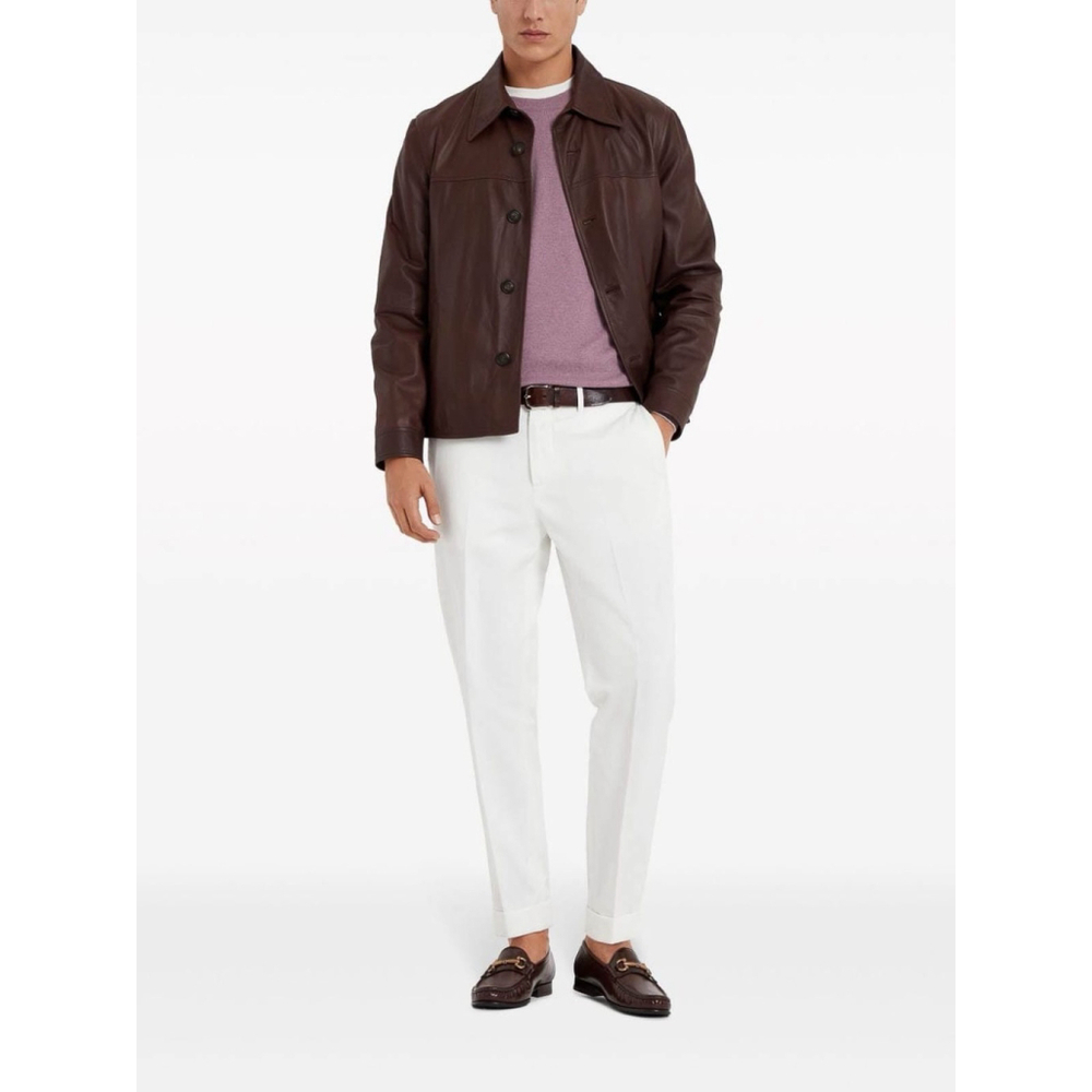 NWT BRUNELLO CUCINELLI White Cotton Trousers Men’s Size IT 58 US 40 Old Money